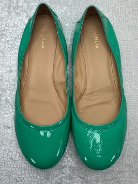 Cole Haan Green Patent Leather Ballet Flats, Women’s sz 9.5